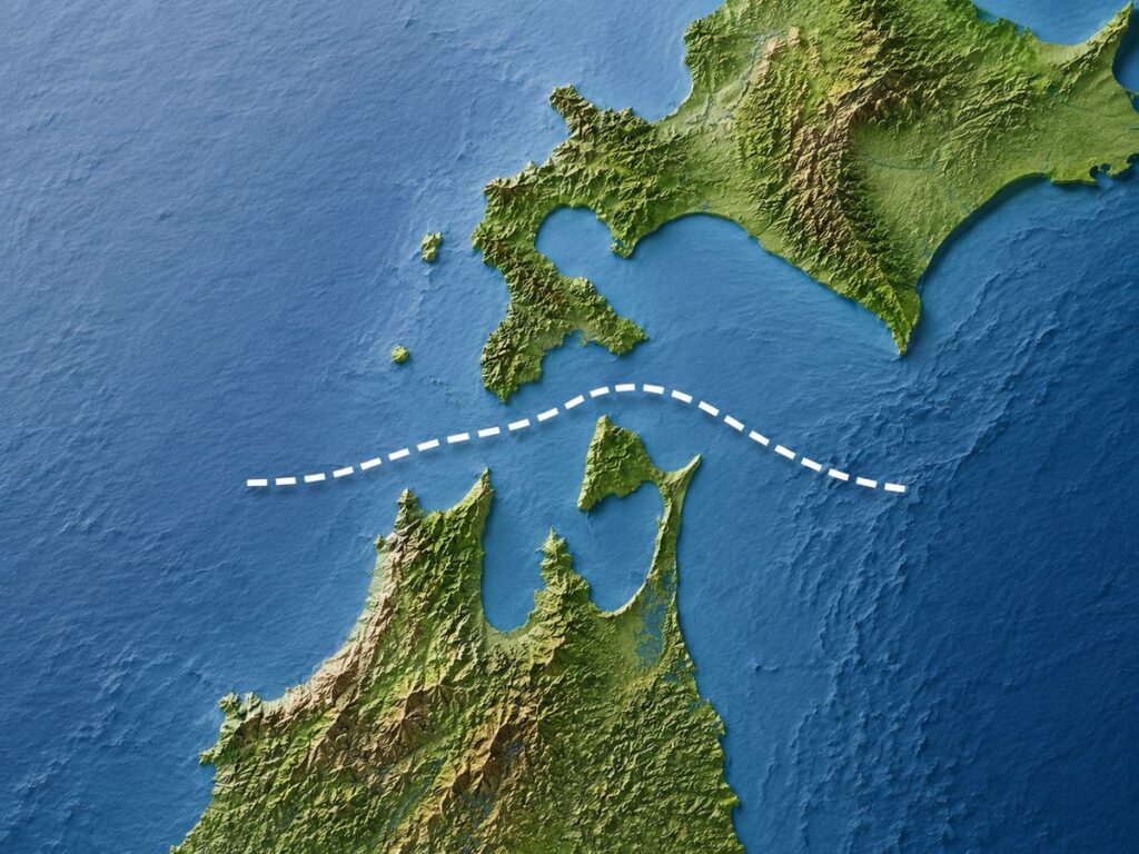 北海道と本州を分けるブラキストン線のイメージ