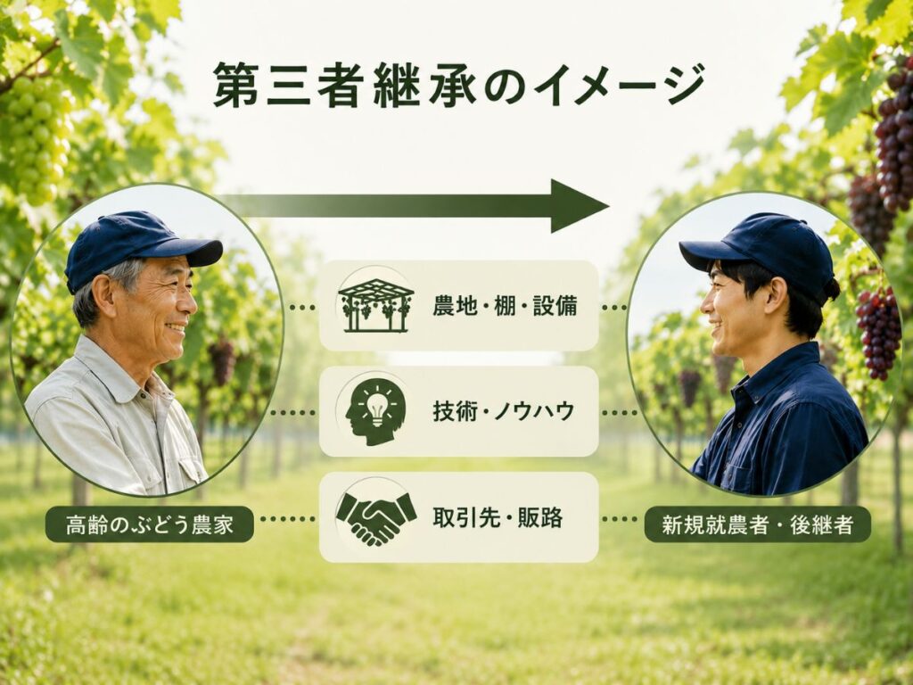 ぶどう農家の事業承継イメージ