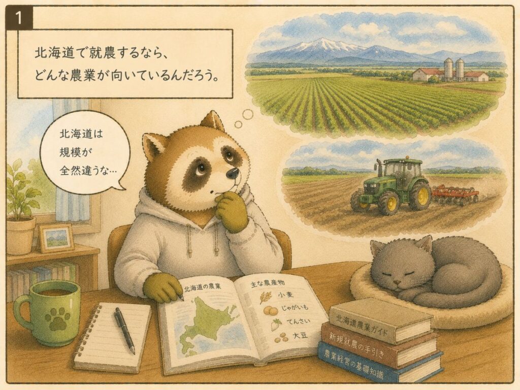 北海道で新規就農するなら何を作るか考えるアナグマ