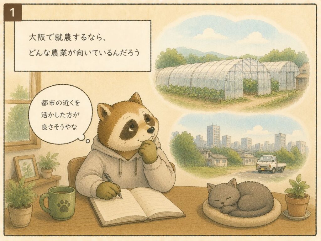 大阪で新規就農するなら何を作るか悩むアナグマ