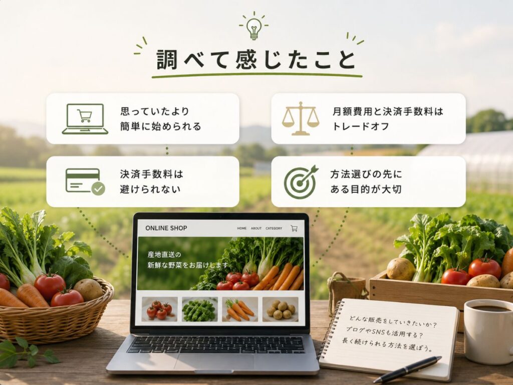 農家がECサイトの作り方を調べて感じたことのまとめ