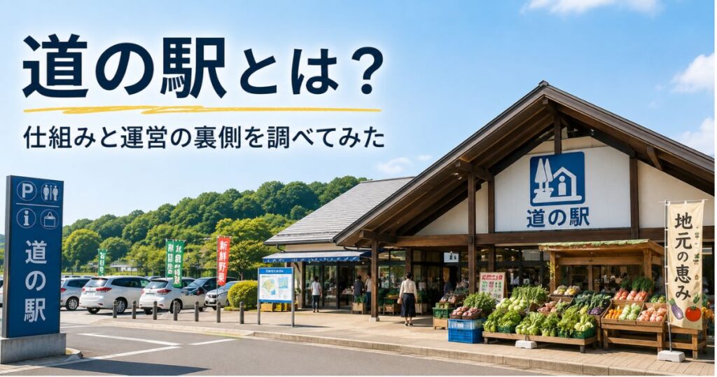 道の駅の仕組みや運営について解説する記事のアイキャッチ画像