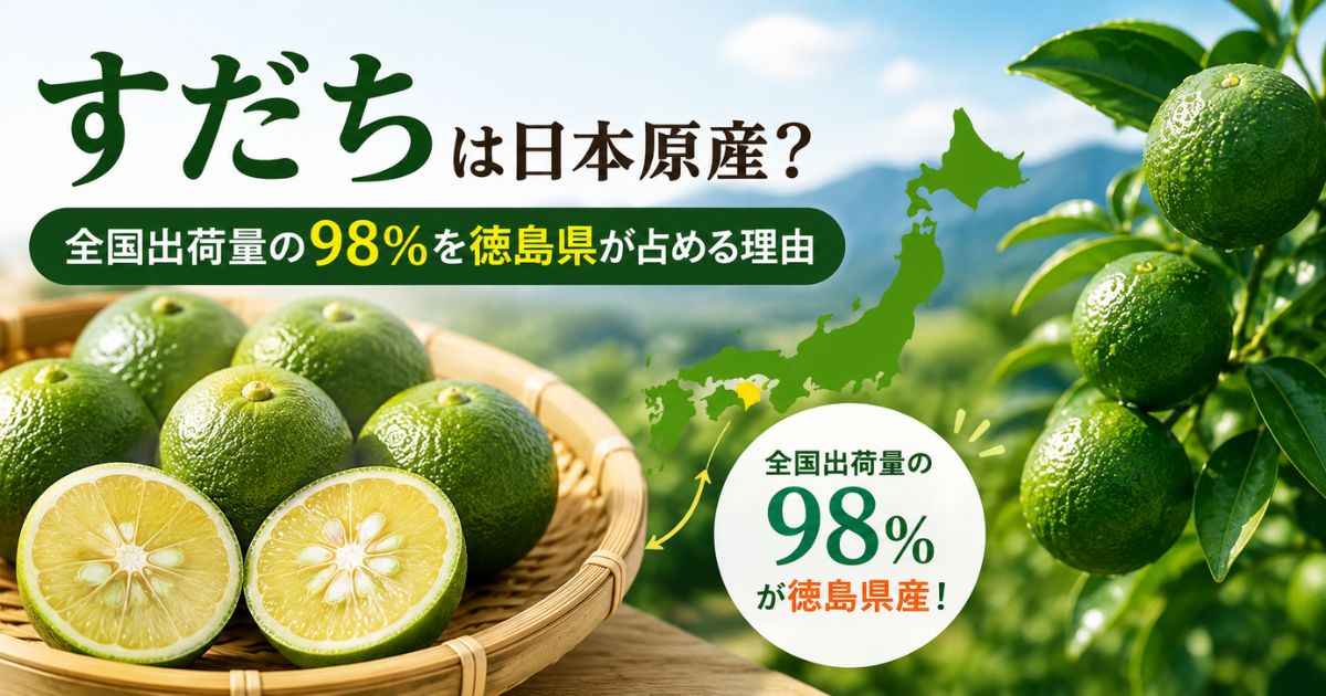 すだちは日本原産で全国出荷量の98％を徳島県が占める理由